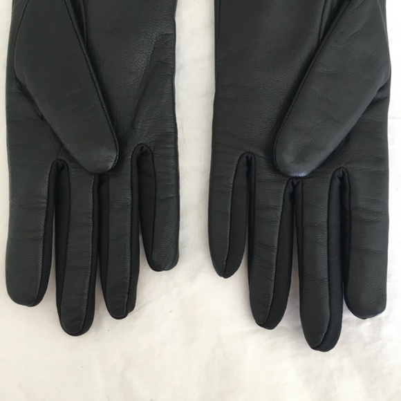Isotoner black leather gloves - Picture 3 of 8
